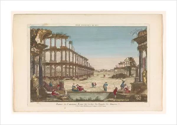View of the ruins of the temple of Minerva in Rome, 1759-c.1796. Creators: Louis-Joseph Mondhare, Groux