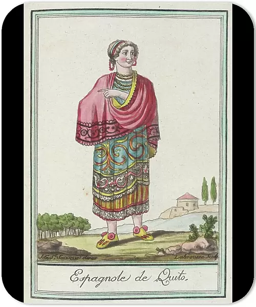 Costumes de Différents Pays, Espagnole de Quito, c1797. Creator: Jacques Grasset de Saint-Sauveur