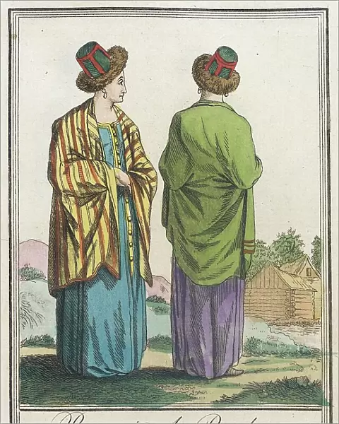 Costumes de Différents Pays, Bourgeoises de Petersbourg, c1797. Creator: Jacques Grasset de Saint-Sauveur