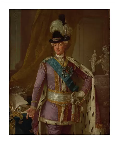 Portrait of King Gustav III of Sweden (1746-1792), 1779. Creator: Krafft, Per, the Elder (1724-1793)