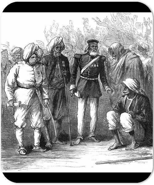 The Prince of Wales in India: group of survivors of the Defence of Lucknow...1876. Creator: W. H. O