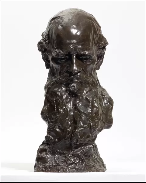 Portrait of the author Count Lev Nikolayevich Tolstoy (1828-1910), 1902. Creator: Aronson, Naum Lvovich (1872-1943)