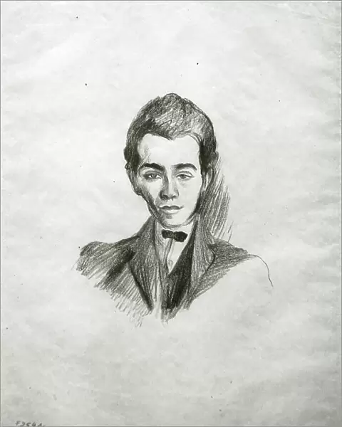 Portrait of the poet Louis Aragon (1897-1982), 1922. Creator: Delaunay, Robert (1885-1941)