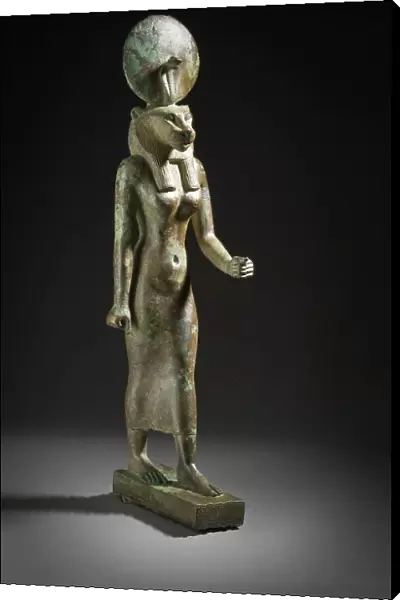 Figurine of the Goddess Wadjet, between c.664 and c.525 B.C.. Creator: Unknown