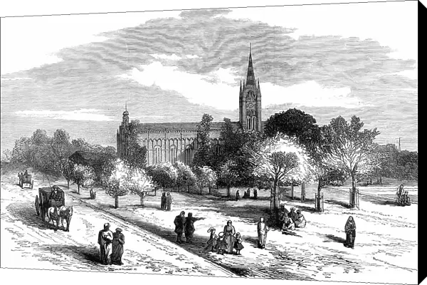 Calcutta Cathedral, from a sketch by one of our special artists, 1876. Creator: Unknown