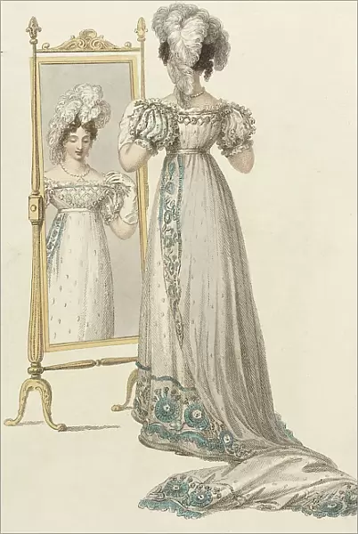 Fashion Plate (Court Dress), 1822. Creator: Rudolph Ackermann