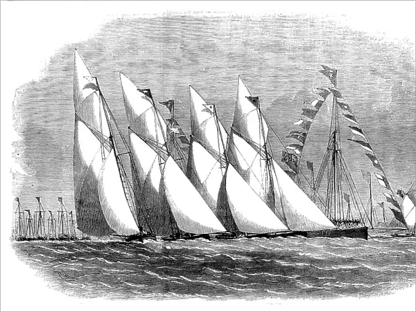 Paglesham Regatta - Start of the First-Class Oyster-Smacks, 1858. Creator: Unknown