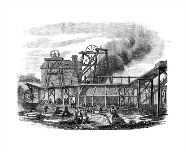 The Page Bank Colliery-pit on Fire, 1858. Creator: Unknown