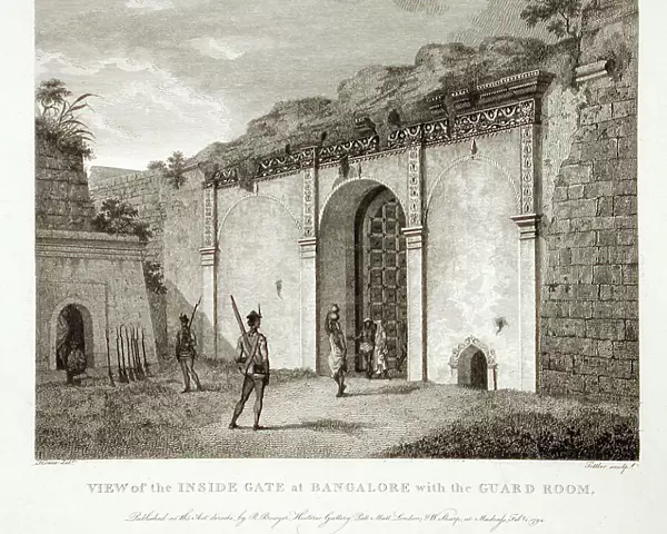 View of the Inside Gate at Bangalore, Mysore, 1794. Creator: Robert Home