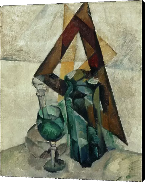 Still Life with Carafe, 1918. Creator: Osmiorkin, Alexander Alexandrovich (1892-1953)