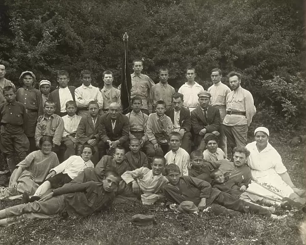 Agricultural school (farm) near Minsk: General meeting, 1922. Creator: Unknown