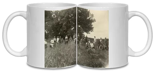 Jewish Pedagogical College and Agricultural School - At field work / Barley is... Minsk, 1922-1923. Creator: Unknown