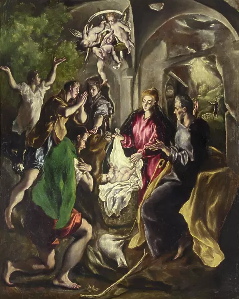 The Adoration of the Shepherds. Creator: El Greco, Dominico (1541-1614)