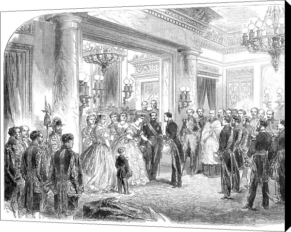 Reception of the King Consort of Spain at the Palace of St. Cloud, 1864. Creator: Mason Jackson