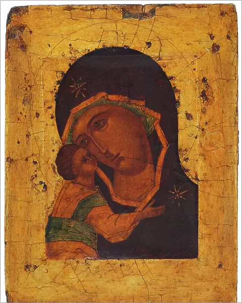 The Virgin of Vladimir, 16th century. Creator: Russian icon