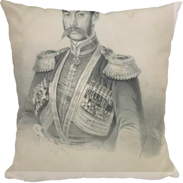 Felix Antonowitsch Krukowski (1804-1852), major general, ataman of the Caucasian line army. Creator: Timm, Wassili (George Wilhelm) (1820-1895)