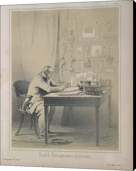 Portrait of the writer Faddei Bulgarin (1789-1859), 1853. Creator: Timm, Wassili (George Wilhelm) (1820-1895)