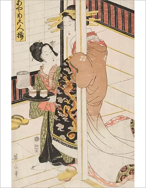 From the series Hana ayame gonin zoroi (Five women as beautiful as irises), c.1811. Creator: Eizan, Kikukawa (1787-1867)
