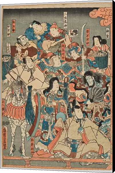 Matchmaking at the Shrine of Izumo (Taisha en-musubi zu), 1851. Creator: Kunisada (Toyokuni III.), Utagawa (1786-1865)