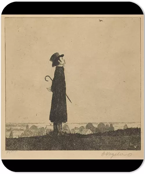 The Lark (self-portrait), 1899. Creator: Vogeler, Heinrich (1872-1942)