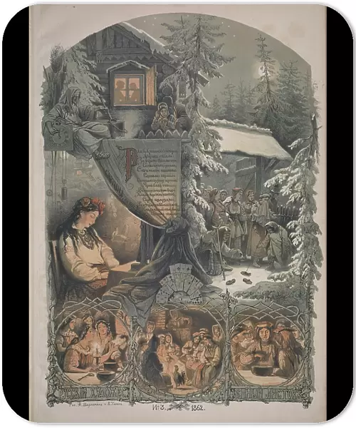 Christmas fortune telling, 1862. Creator: Timm, Wassili (George Wilhelm) (1820-1895)
