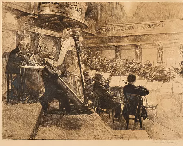 Wiener Philharmoniker, 1926. Creator: Schmutzer, Ferdinand (1870-1928)
