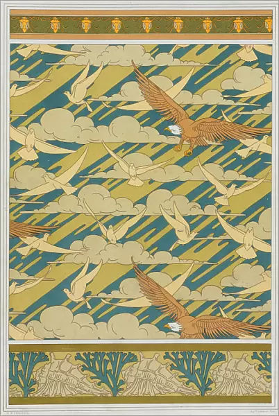 Eagles and pigeons, 1897. Creator: Verneuil, Maurice Pillard (1869-1942)