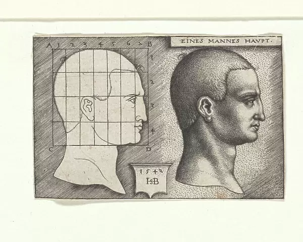 Profile study of a man's head, 1542. Creator: Beham, Hans Sebald (1500-1550)