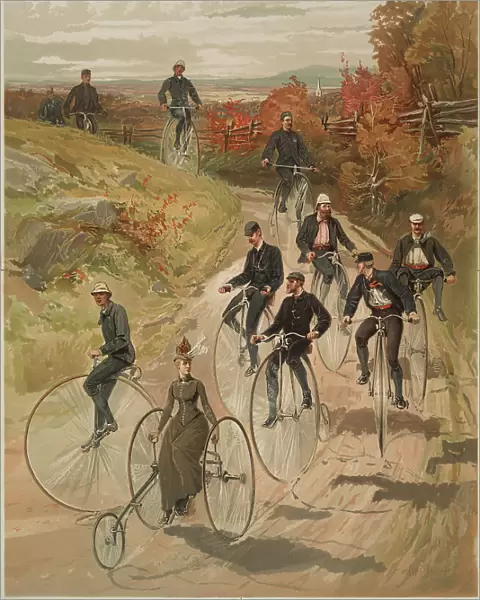 Ride a bike, c.1880. Creator: Sandham, Henry (1842-1910)