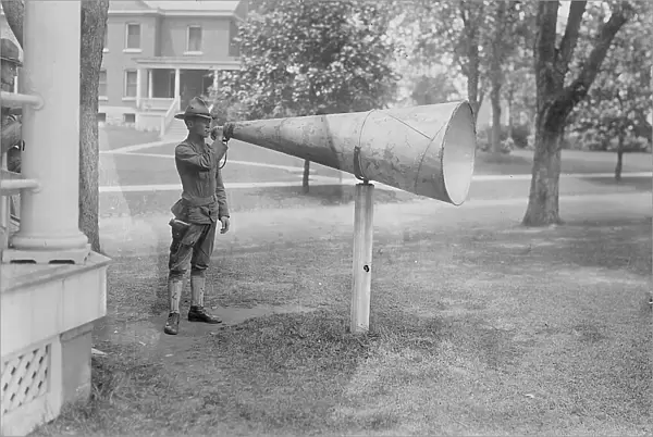 Bugle Megaphone, Fort Totten, 3 Jul 1917. Creator: Bain News Service