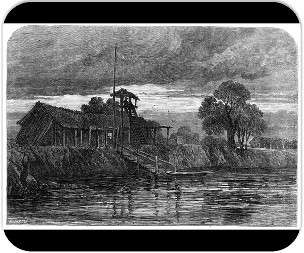 The Guard-house of Humaita, Paraguay, 1864. Creator: Mason Jackson