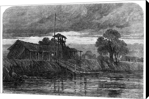 The Guard-house of Humaita, Paraguay, 1864. Creator: Mason Jackson