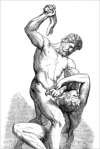 The Loan Collection, South-Kensington: Samson slaying a Philistine, 1862. Creator: Unknown