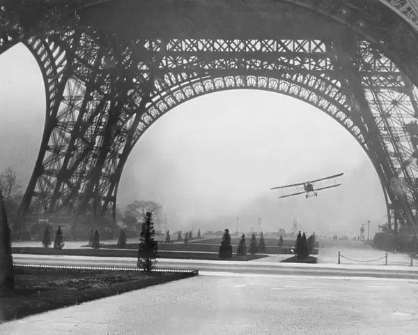 Flying under the Eiffel Tower