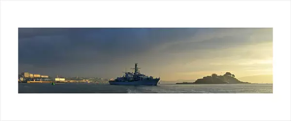 HMS Northumberland in Plymouth Sound