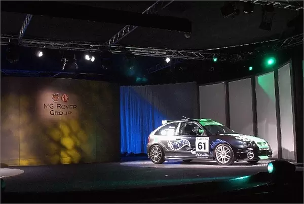 MG X Power 2002 Launch: The MG ZR EX258 Rally Car that Gwyndaf Evans and co-driver Chris Patterson will drive to compete in the 2002 FIA Junior