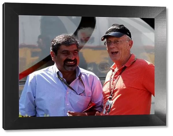 Formula One World Championship: Vicky Chandhok with Jan Mol father of Michiel Mol