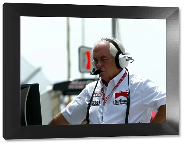 Indy Racing League: Team boss, Roger Penske, during practice for the Indianapolis 500
