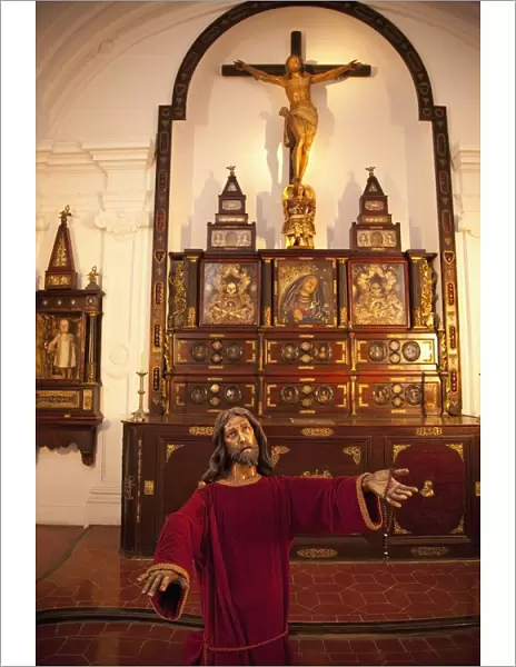 Buenos Aires, Argentina; A Statue Of Jesus In A Jesuit Built Church In 1732 In Recoleta