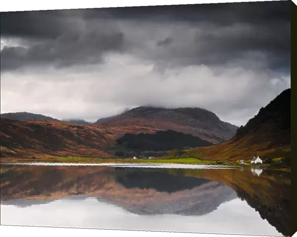 Mirror Image Of Land In The Water, Loch Sunart, Scotland