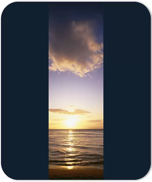 USA, Hawaii, Sunset Over Ka anapali Beach; Maui