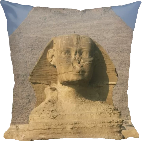 Sphinx In Front Of Great Pyramid Of Chephren