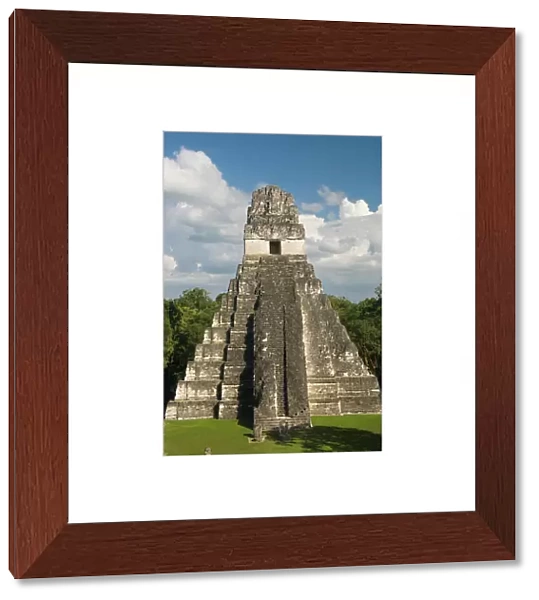 Guatemala, Peten, Tikal National Park, Jaguar Temple at the great plaza