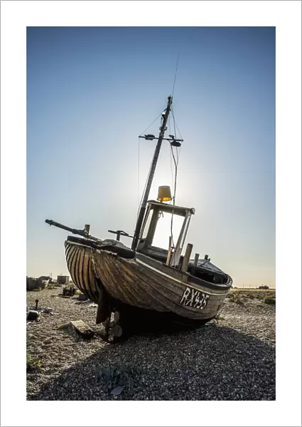 Old Boat On A Shingle Beach; Dungeness, Kent, England