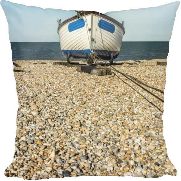 A Boat On A Shingle Beach; Dungeness, Kent, England