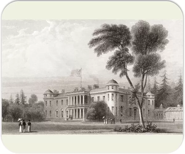 19th Century View Of Goodwood House, West Sussex, Southern England. From Churtons Portrait And Lanscape Gallery, Published 1836