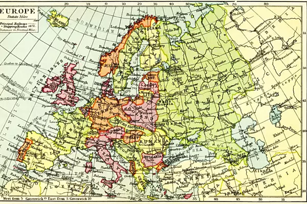 A 1930s Map Of Europe