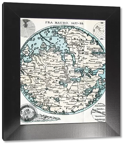 Map Of Fra Mauro, 1457 - 1459. From The Book Life Of Christopher Columbus By Clements R. Markham Published 1892