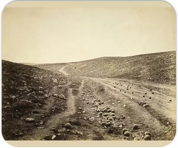 Battlefield Scene After Charge Of The Light Brigade, Battle Of Balaclava, Crimean War. Photograph Taken By British Photographer Roger Fenton In 1855