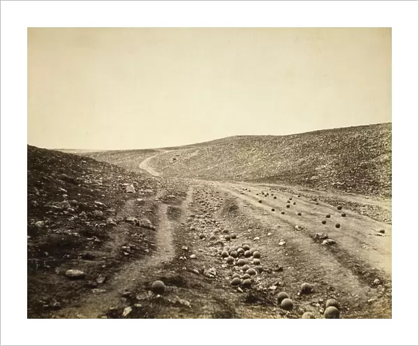Battlefield Scene After Charge Of The Light Brigade, Battle Of Balaclava, Crimean War. Photograph Taken By British Photographer Roger Fenton In 1855